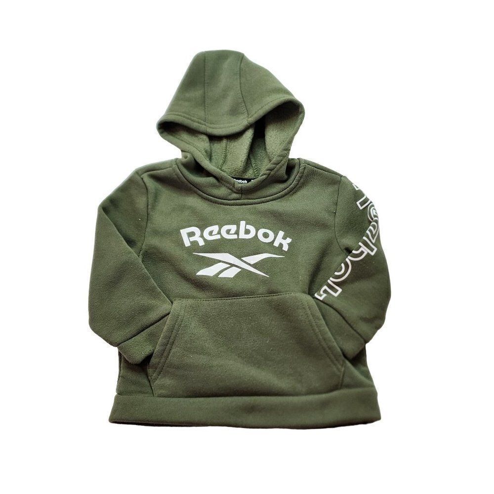 Reebok Hooded Pullover, 2T, Green